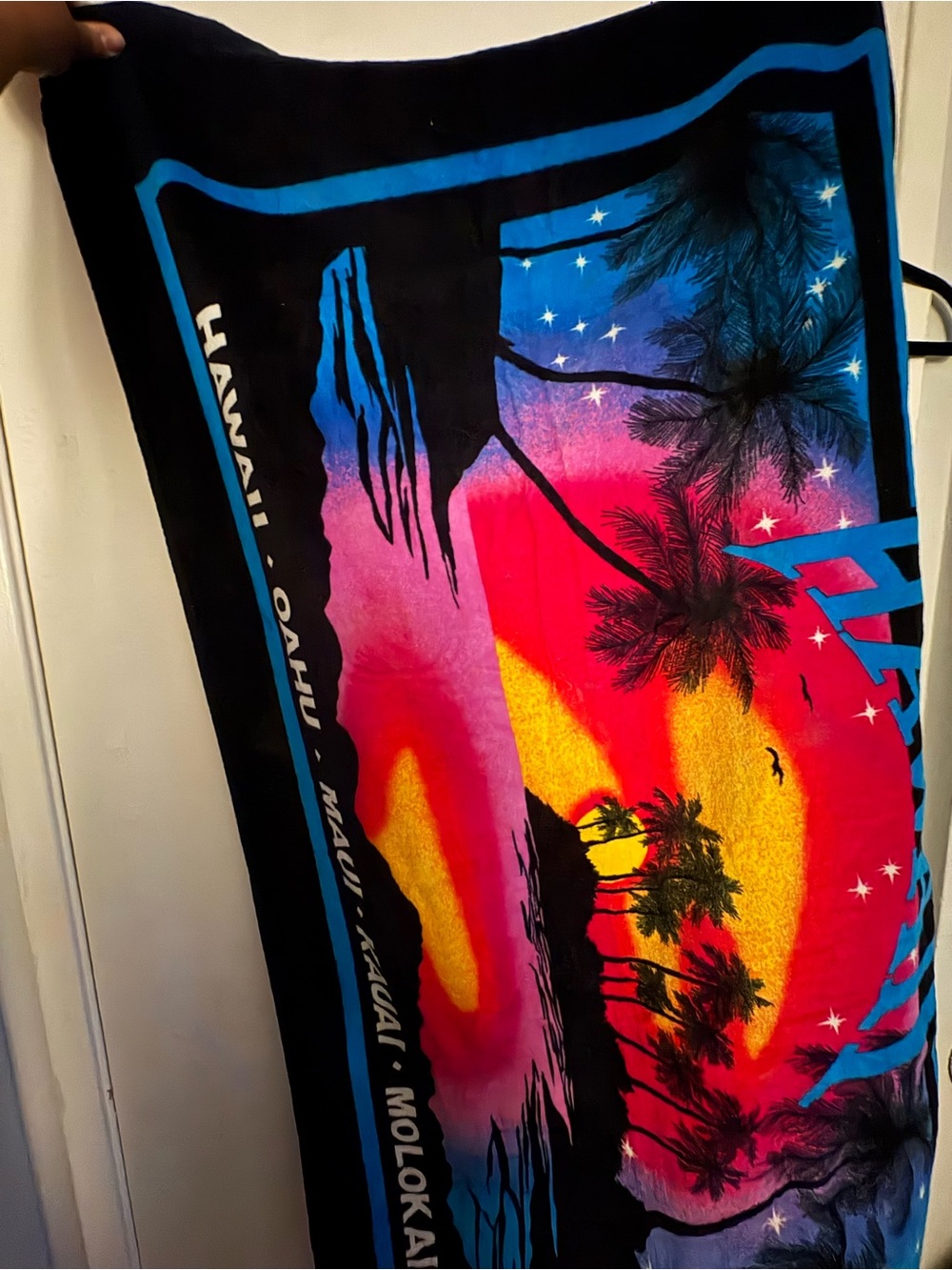 Women’s Tropical Sunset Sarong Skirt - Black with Multi-Color Print